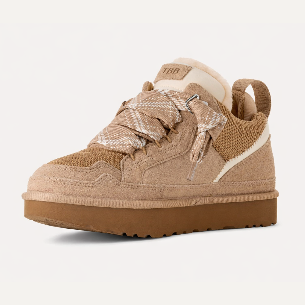 Comfortable Low Top Platform Sneakers With Suede Upper And Cushioned Sole