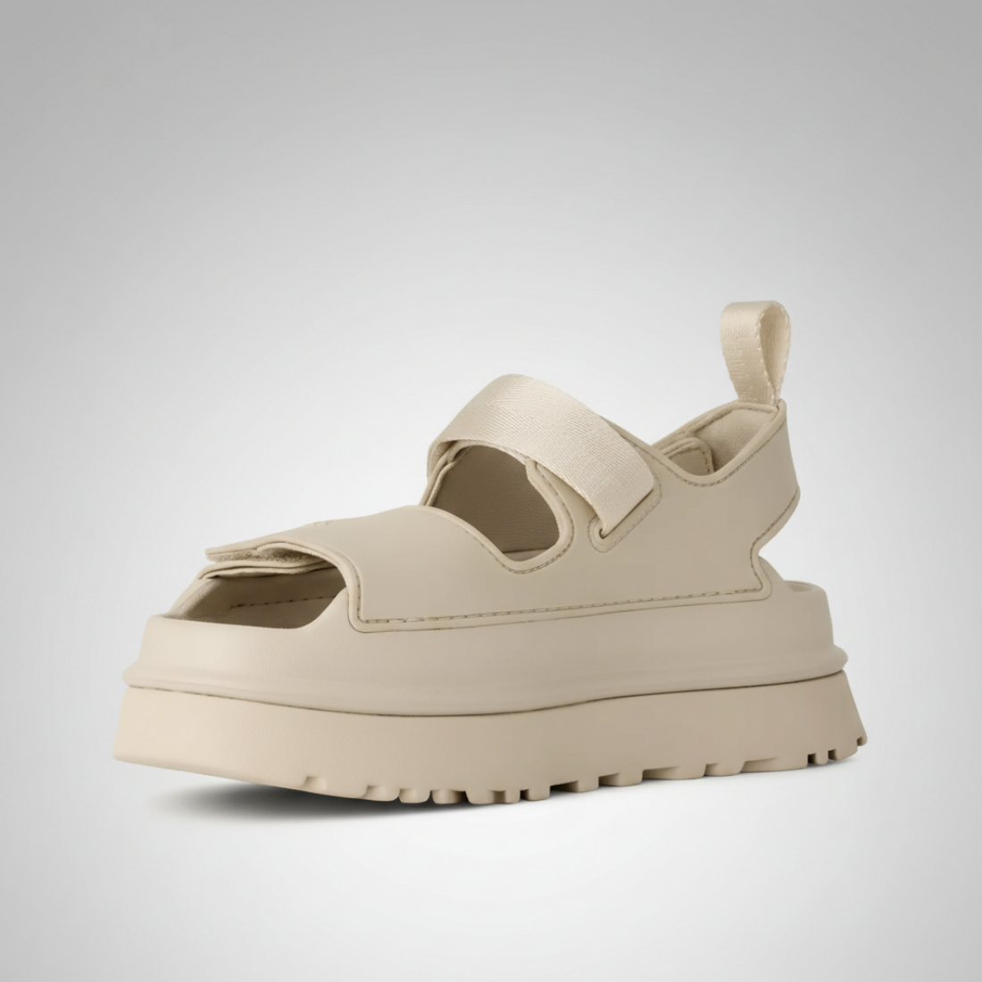 GoldenGlow Platform Strap Sandal