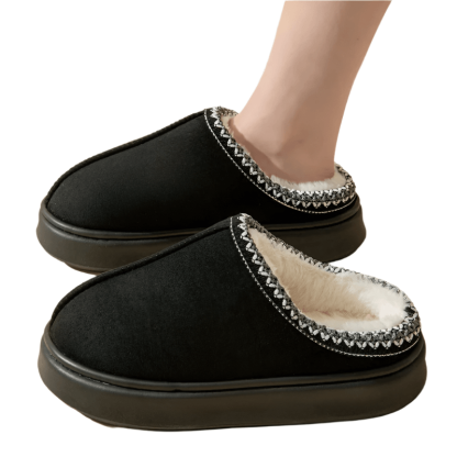 Cozy Faux Fur Lined Winter Slippers - The Boston Boots