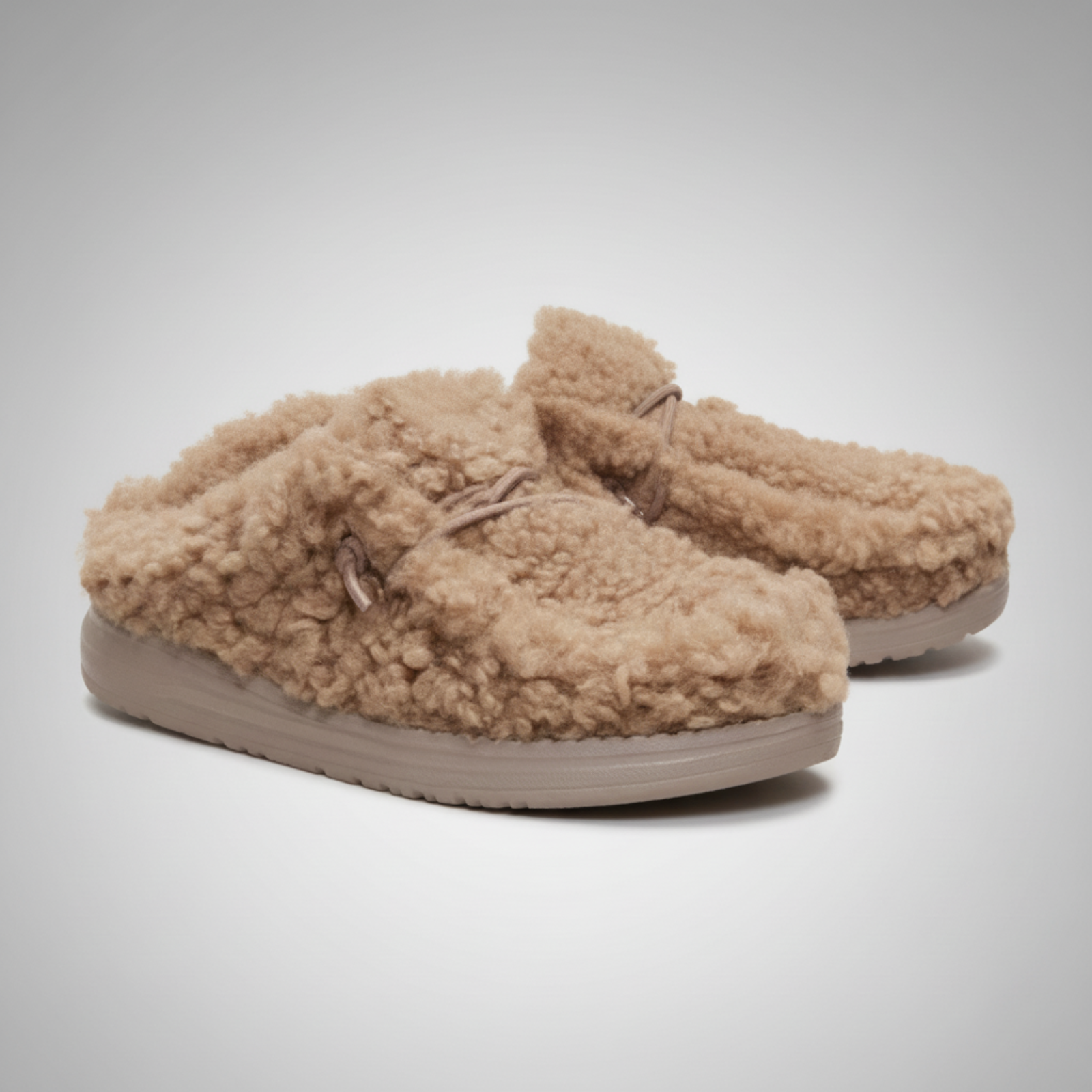 Youth Sherpa Fleece Slip On Slippers For Women