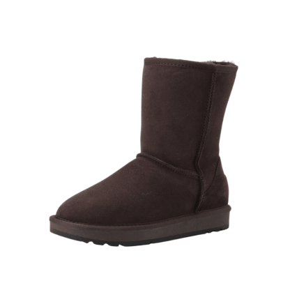 Suede Leather Women's Casual Winter Snow Boots - The Boston Boots