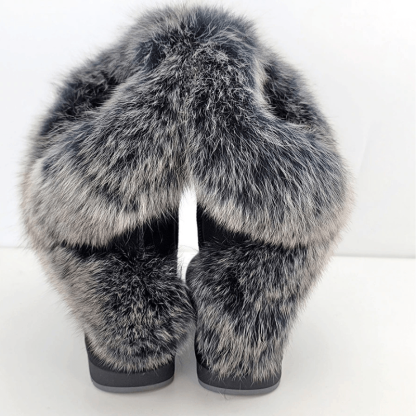 Women's Suede Leather Winter Snow Boots - The Boston Boots