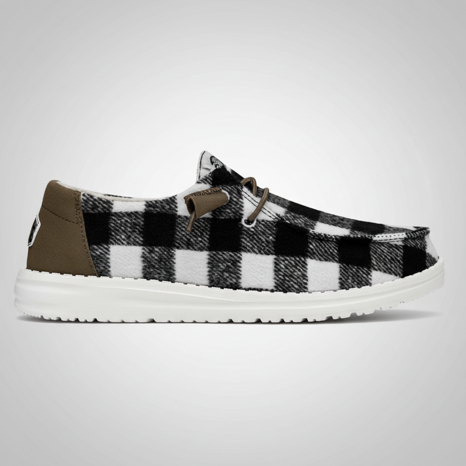 Buffalo Plaid Slip On Casual Comfort Shoes For Women
