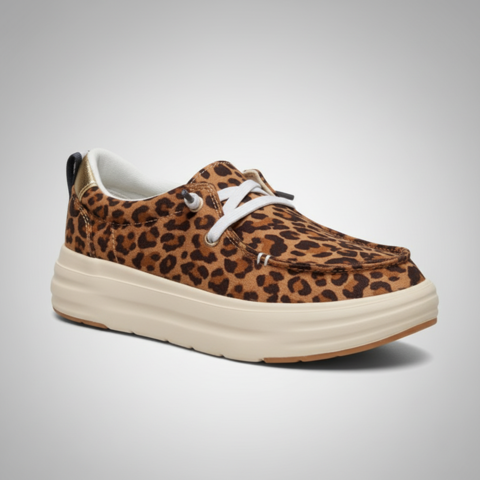 Animal Print Platform Slip On Casual Shoes For Women
