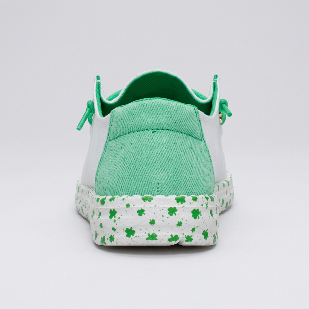 White / Green - Back / Heel