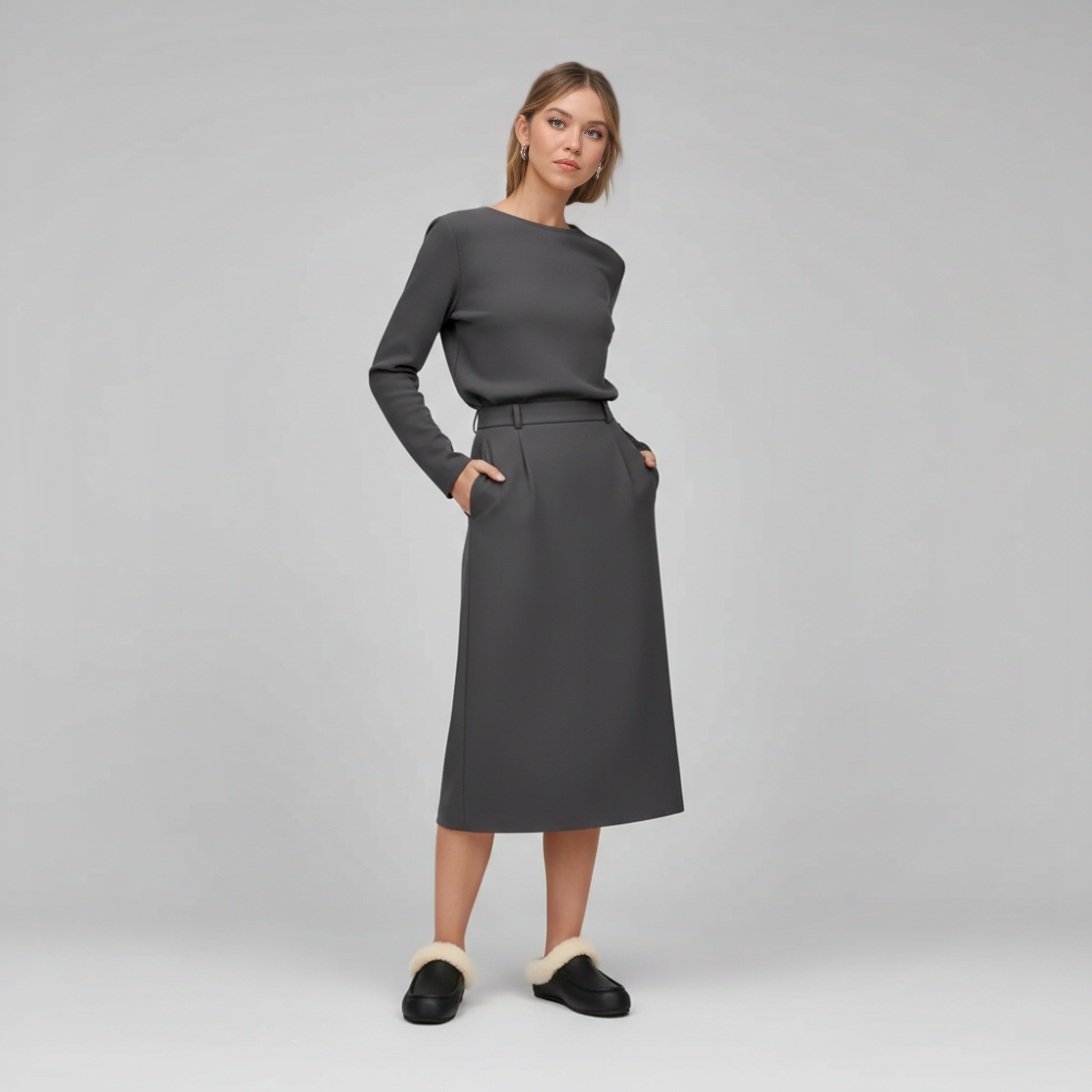 Ansley Leather Mule For Women