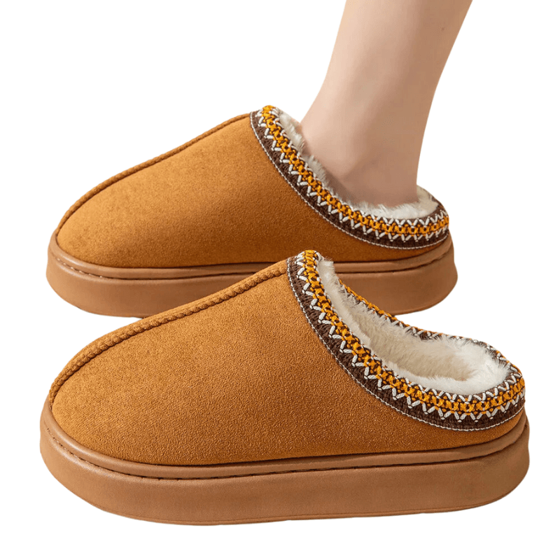 Cozy Faux Fur Lined Winter Slippers - The Boston Boots