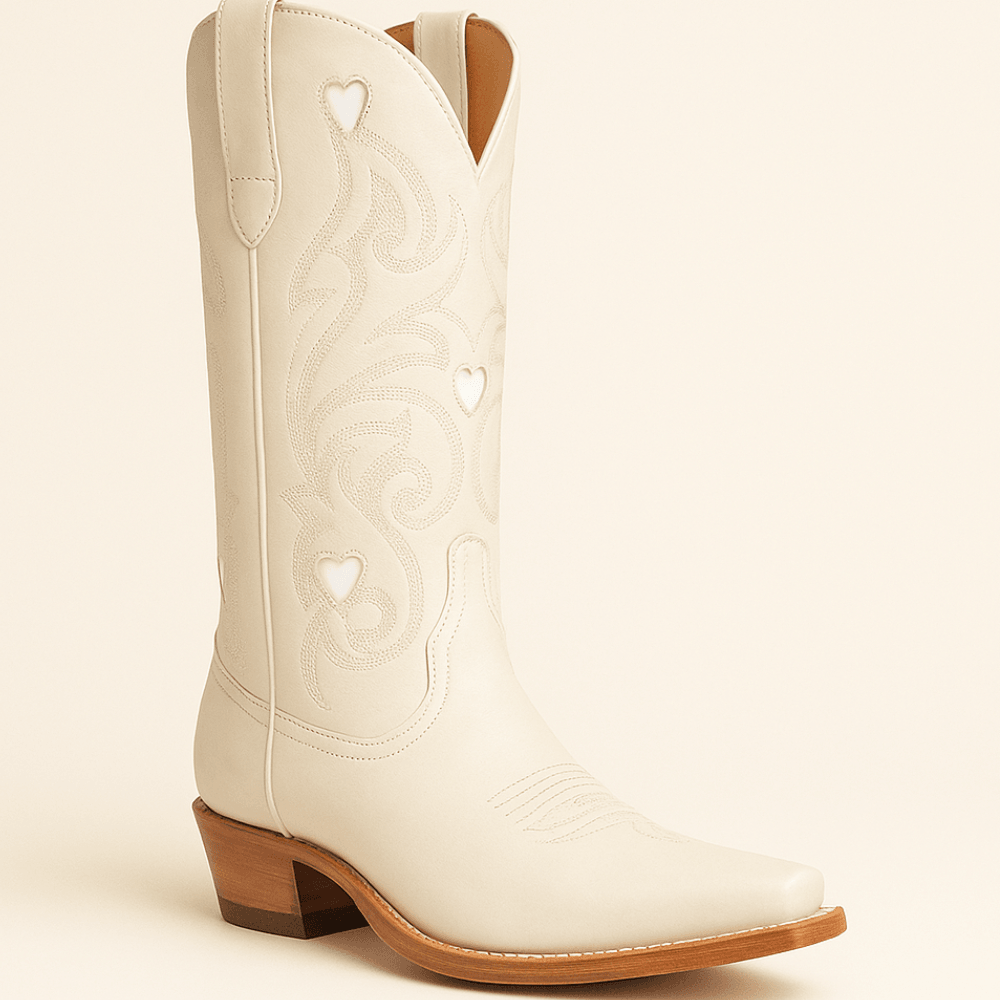 The Annie Cowgirl Boot With Embroidered Shaft-The Boston Boots