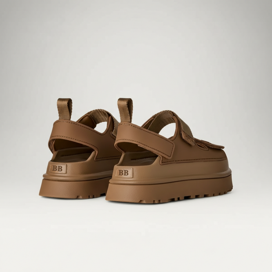 GoldenGlow Platform Strap Sandal