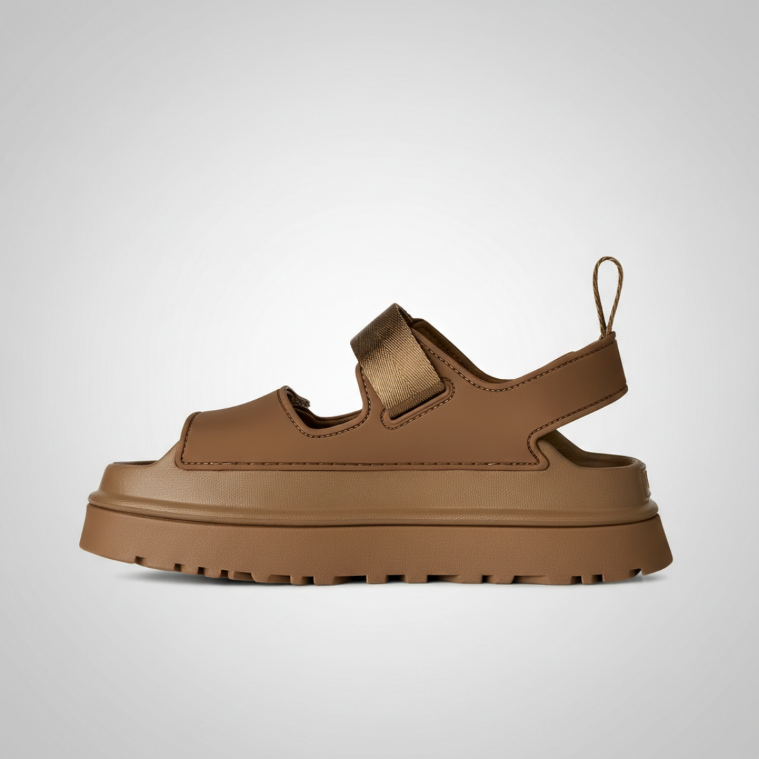 GoldenGlow Platform Strap Sandal