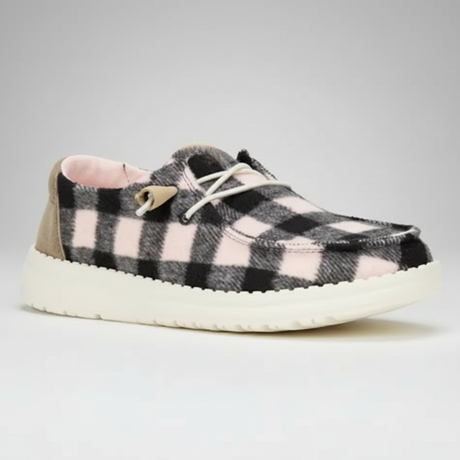 Buffalo Plaid Slip On Casual Comfort Shoes For Women
