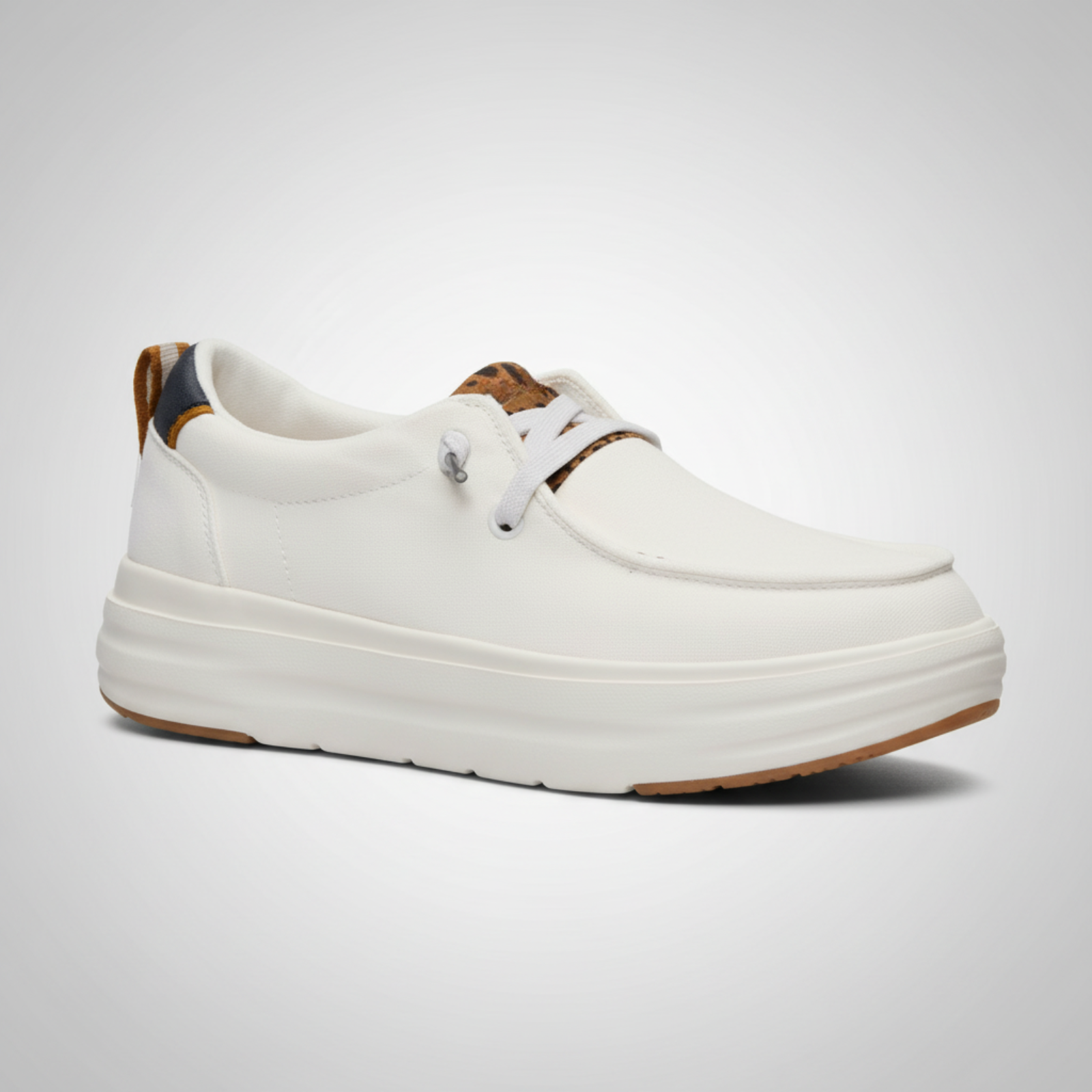 Animal Print Platform Slip On Casual Shoes For Women