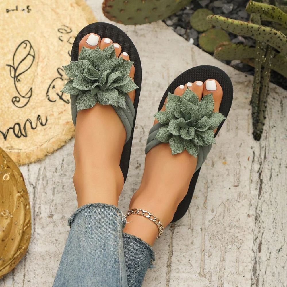 Casual Floral Flip Flops Sandals For Women