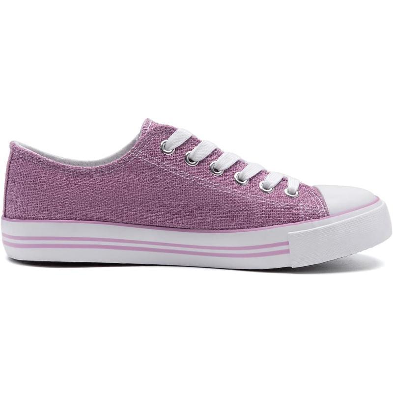 Mono Canvas Sneakers With Lace Up Detail - The Boston Boots