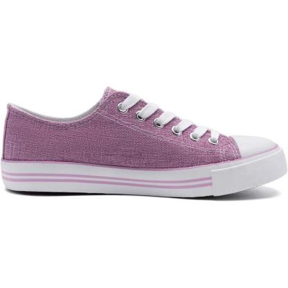 Mono Canvas Sneakers With Lace Up Detail - The Boston Boots