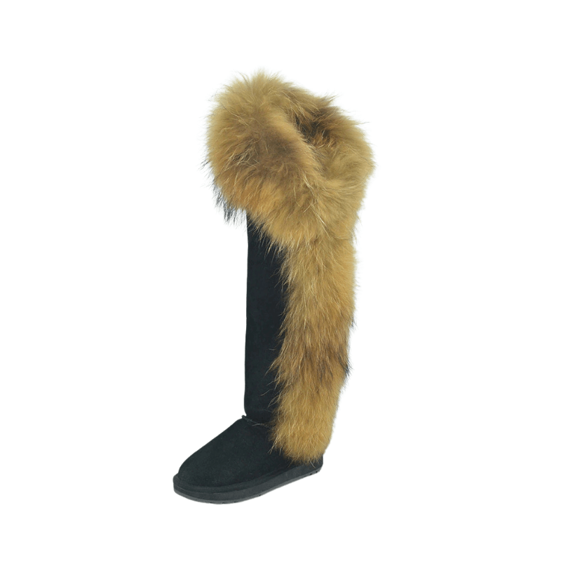 Tall Faux Fur Trim Winter Boots - The Boston Boots