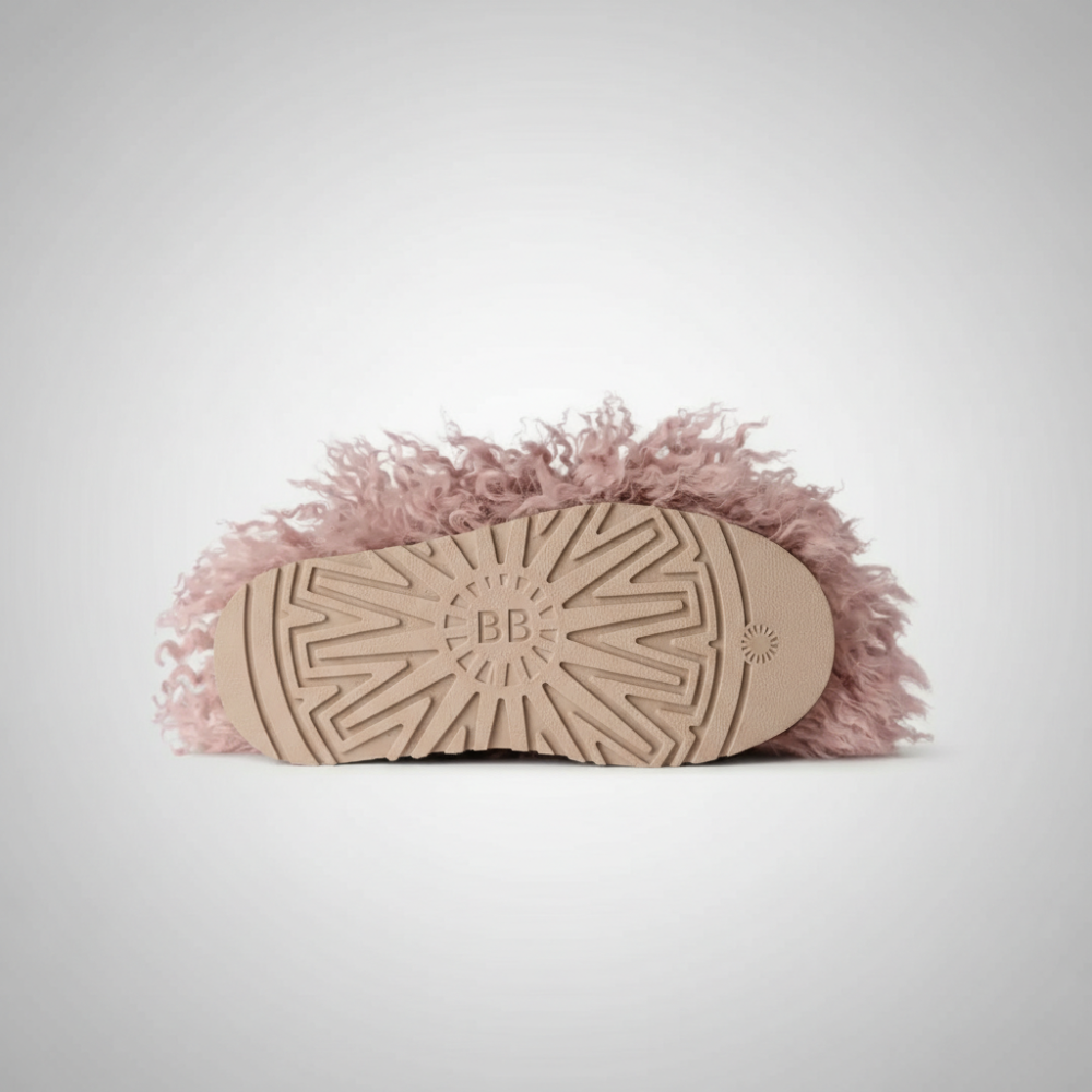 Tazz Fluff Momma Platform Sheepskin Slipper