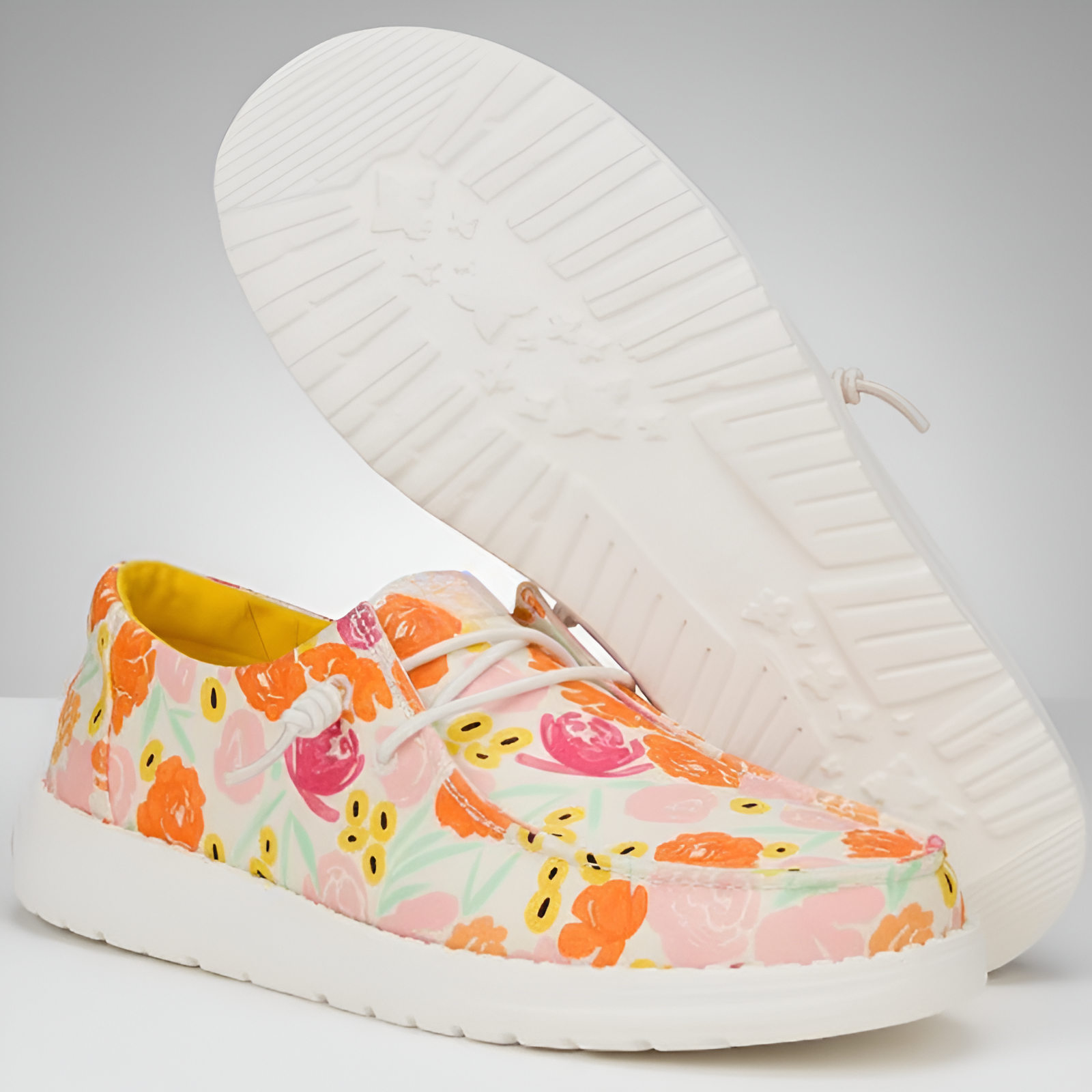 Watercolor Floral Slip On Comfort Shoes For Women