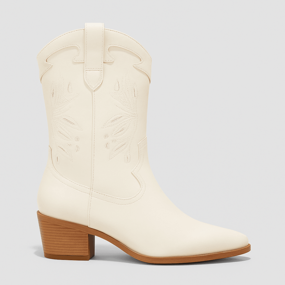 Studded Western Block Heel Boot - The Boston Boots