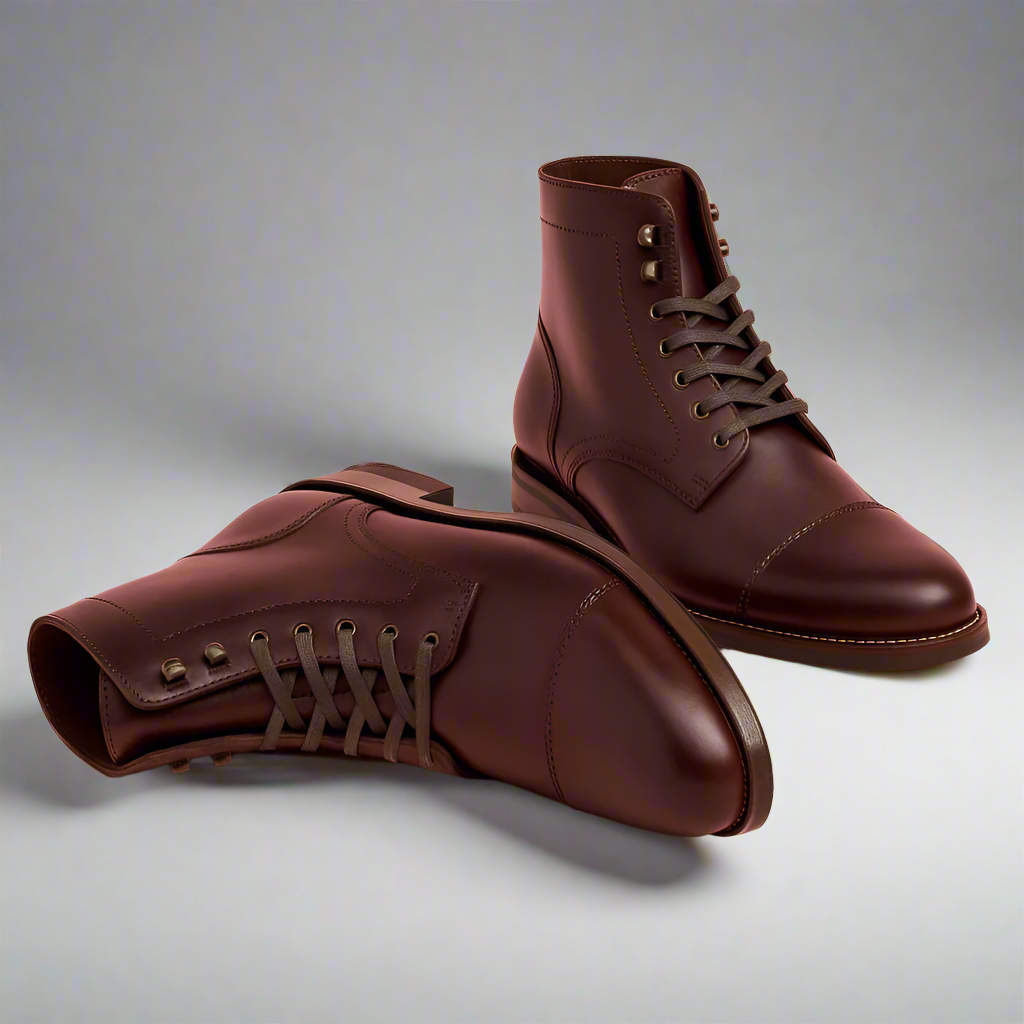 Polished Leather Dress Boots-The Boston Boots