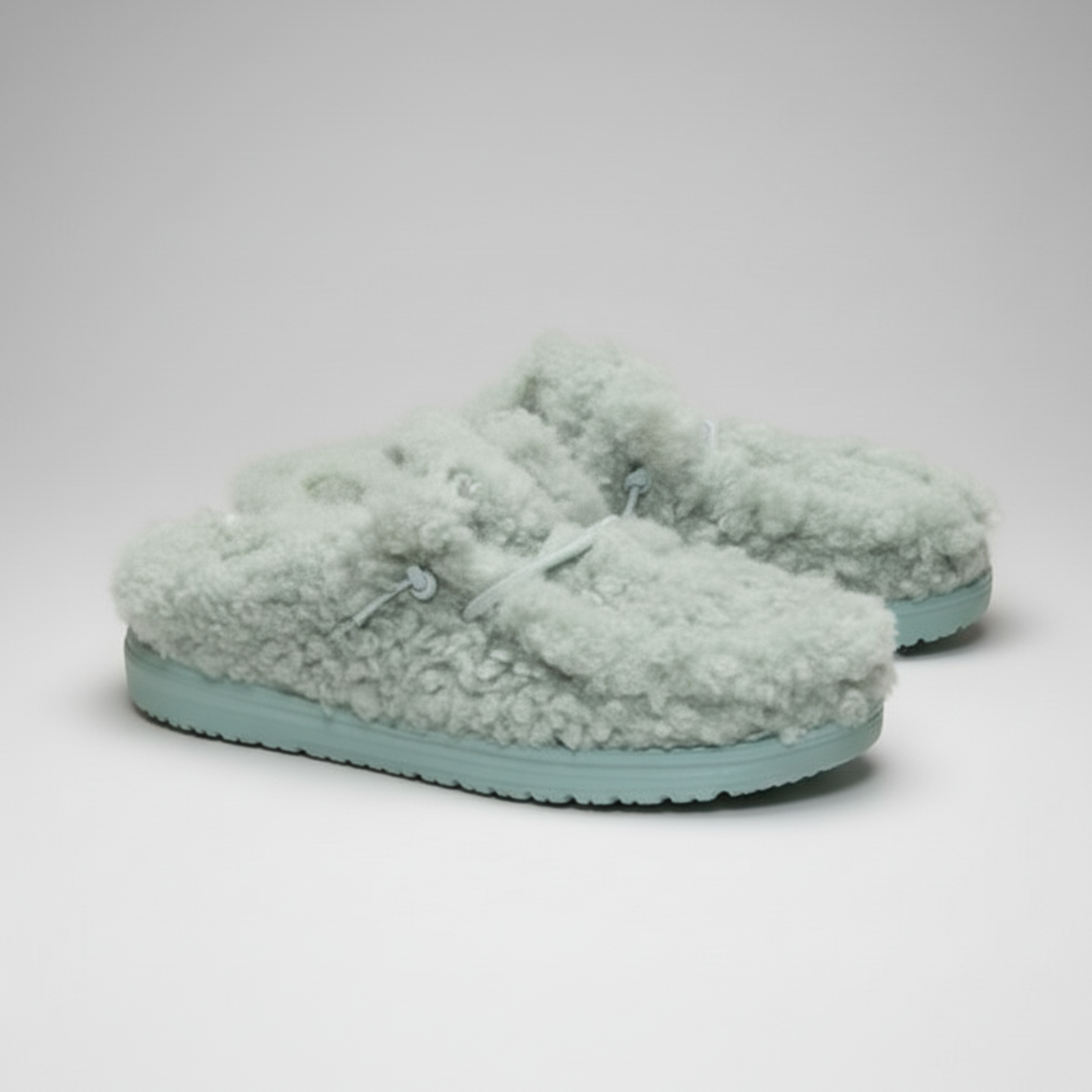 Youth Sherpa Fleece Slip On Slippers For Women