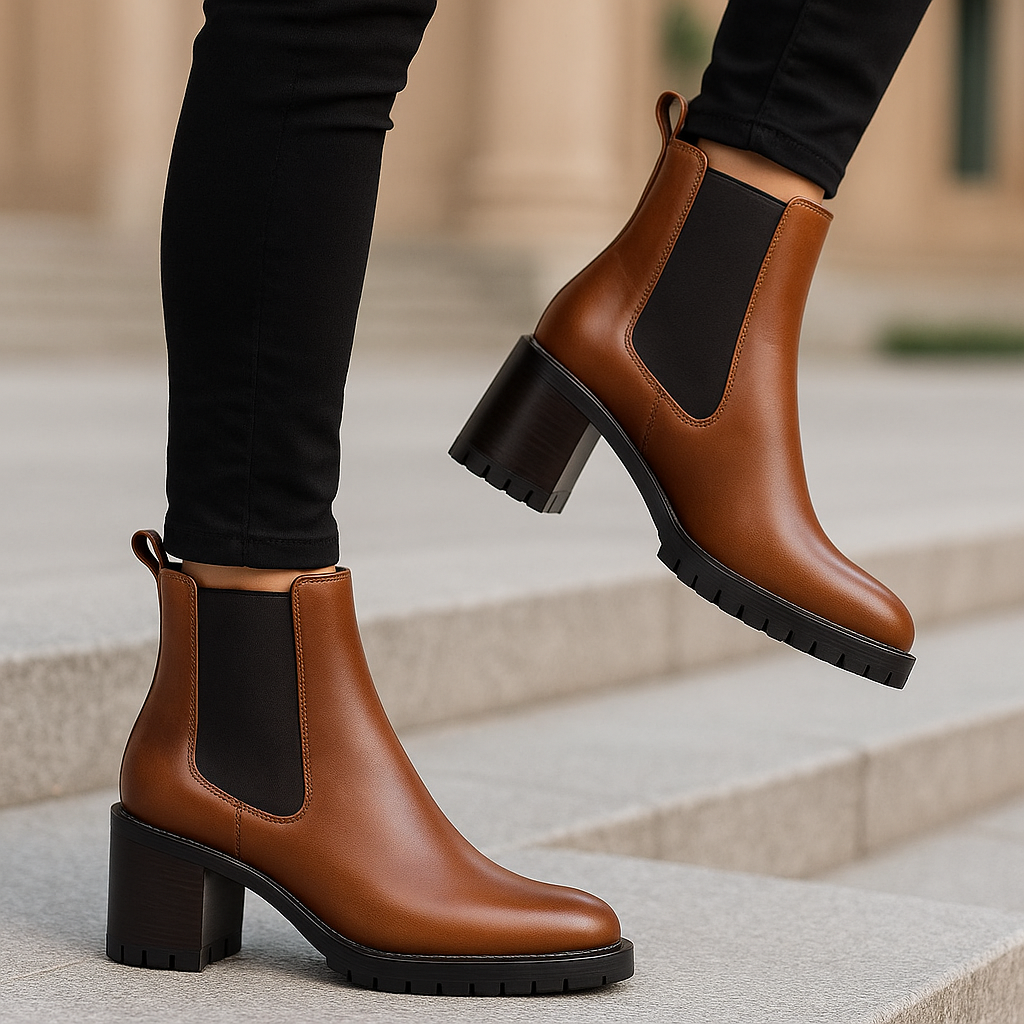 Knockout Stylish Block Heel Chelsea Boots-The Boston Boots