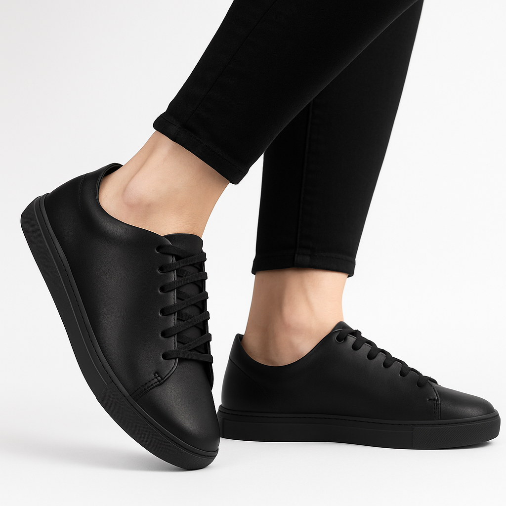 Womens Premier Low Top Casual Leather Sneakers For Everyday Wear-The Boston Boots