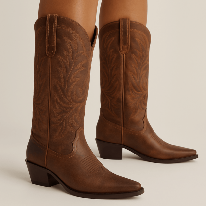Western Snip Toe Cowgirl Boots - The Boston Boots
