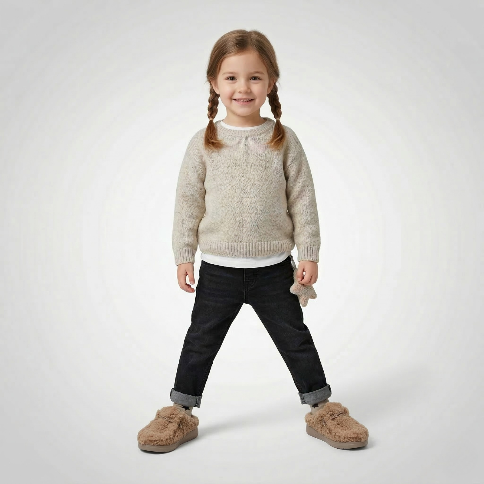 Youth Sherpa Fleece Slip On Slippers For Women