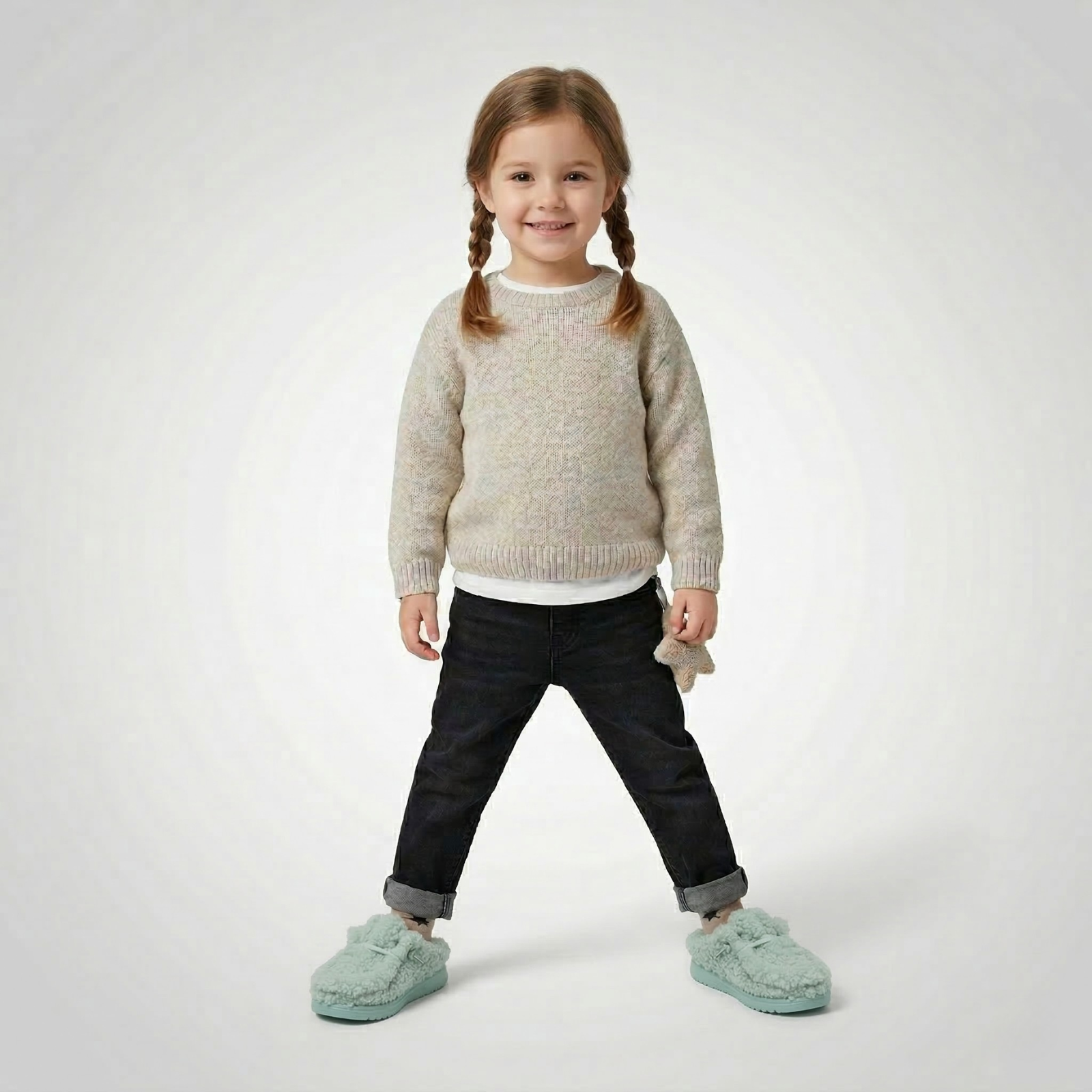 Youth Sherpa Fleece Slip On Slippers For Women