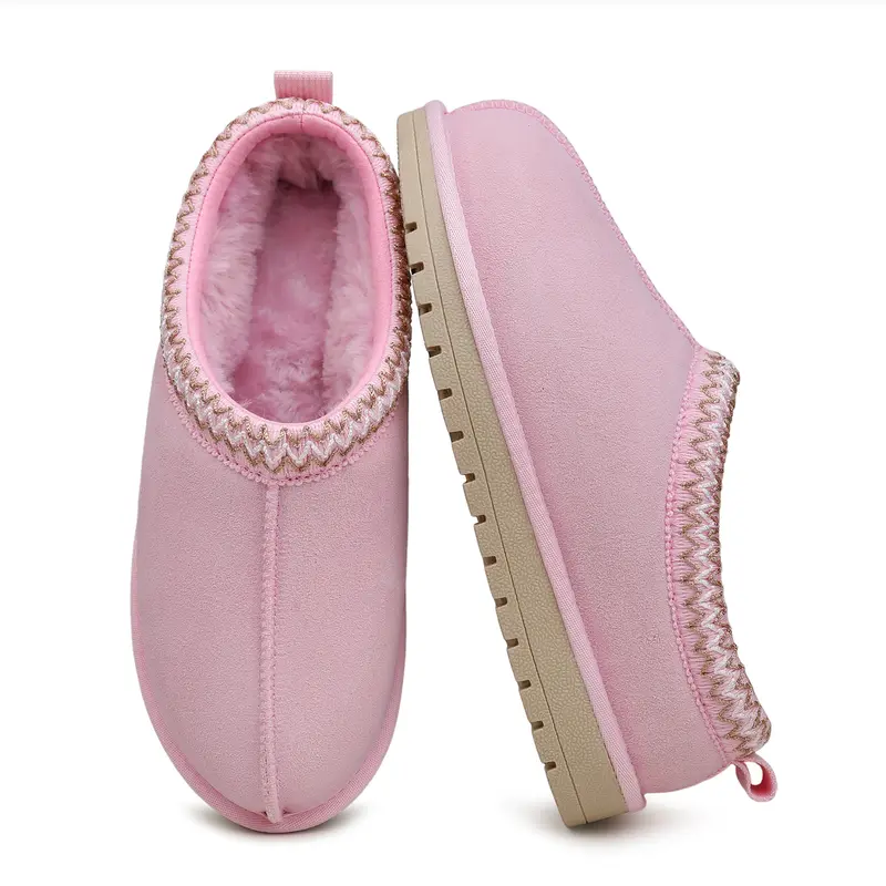 Cuff Booties Cozy Fur Lined Warm Winter Shoes For Women