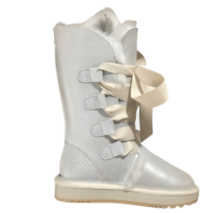 Women High Winter Lace Up Strap Snow Boots - The Boston Boots