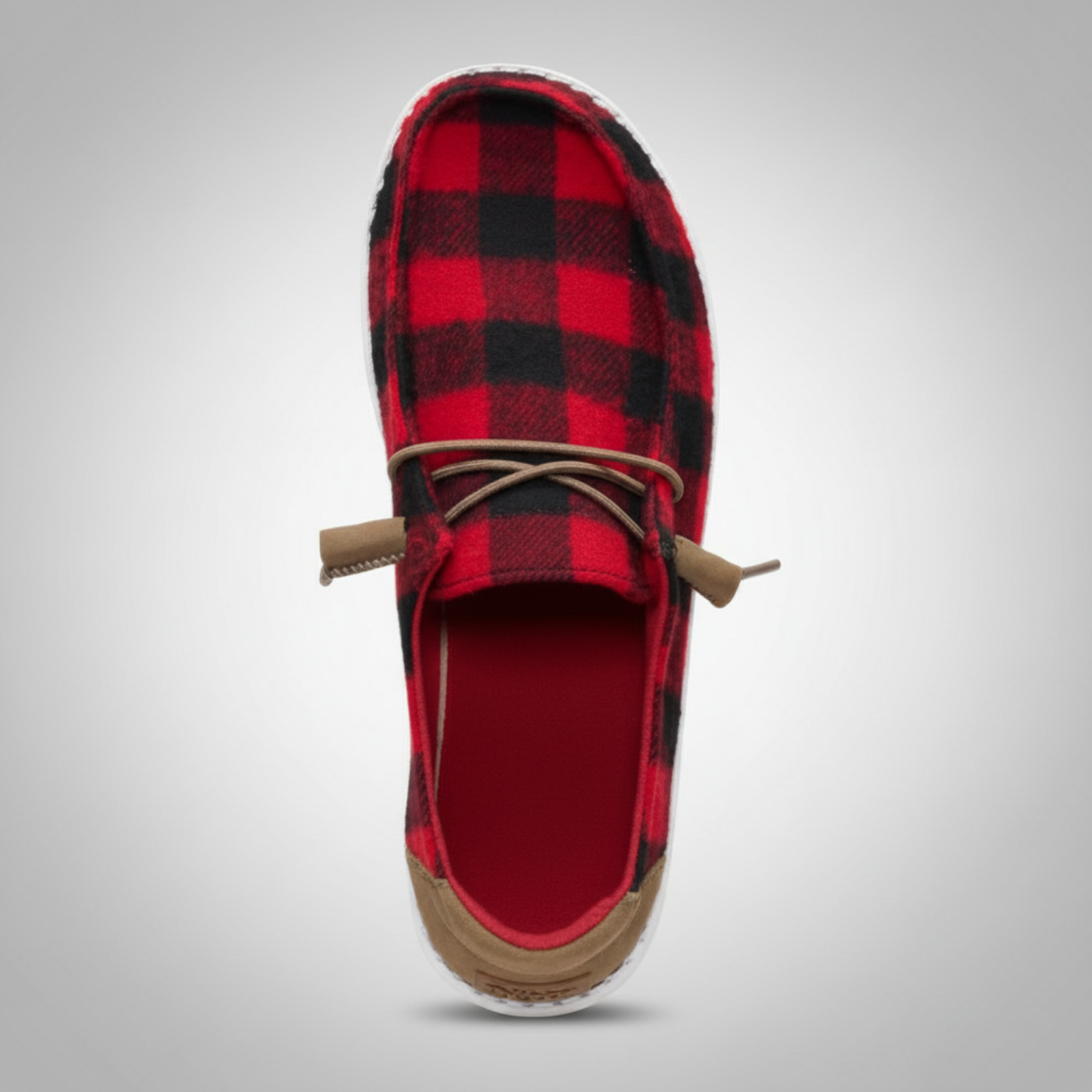 Buffalo Plaid Slip On Casual Comfort Shoes For Women