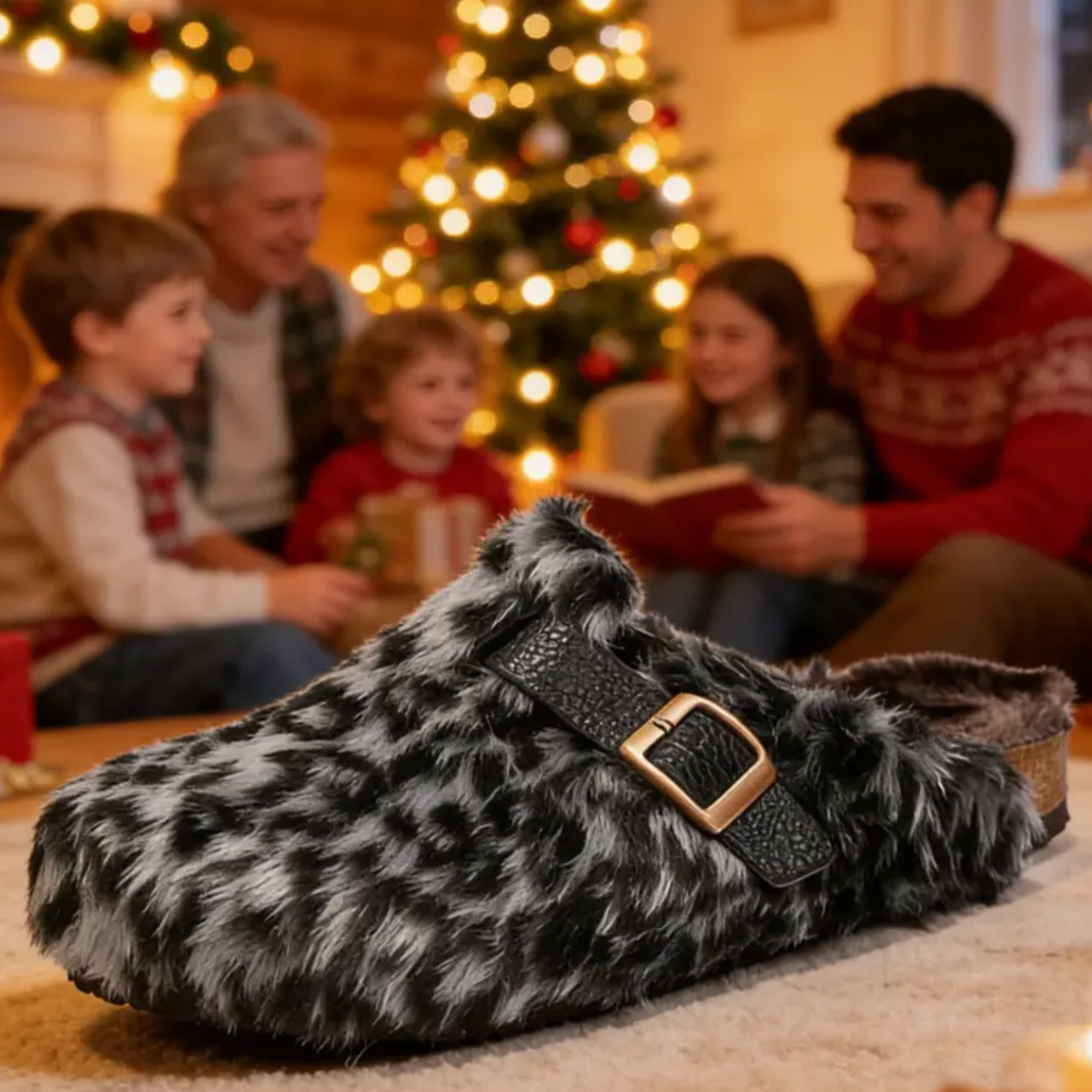 High Quality Faux Fur Warm Slippers For Men And Women