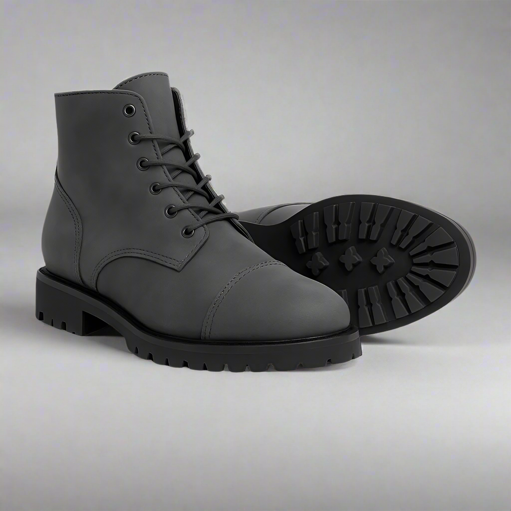 Classic Leather Lace Up Combat Boots-The Boston Boots