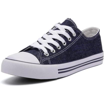 Mono Canvas Sneakers With Lace Up Detail - The Boston Boots