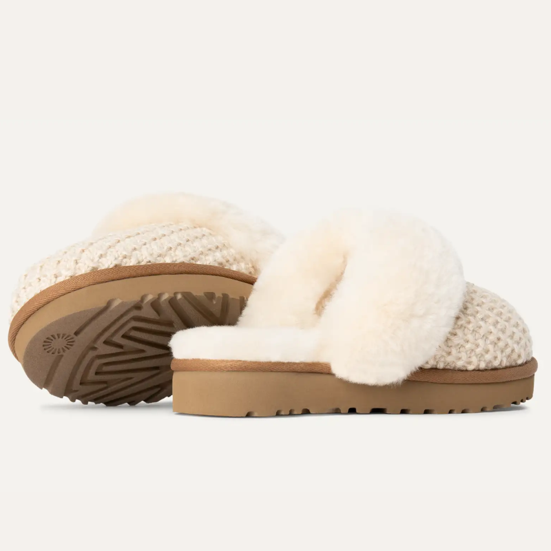 Cozy Slipper Knit Sheepskin Lined Slipper