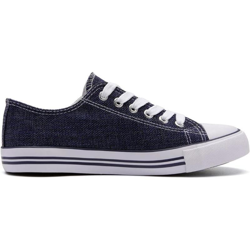 Mono Canvas Sneakers With Lace Up Detail - The Boston Boots