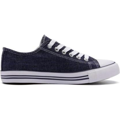 Mono Canvas Sneakers With Lace Up Detail - The Boston Boots