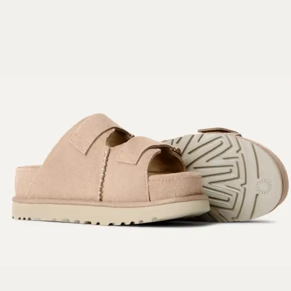 Comfort Suede Slide Sandals With Thick Platform Sole