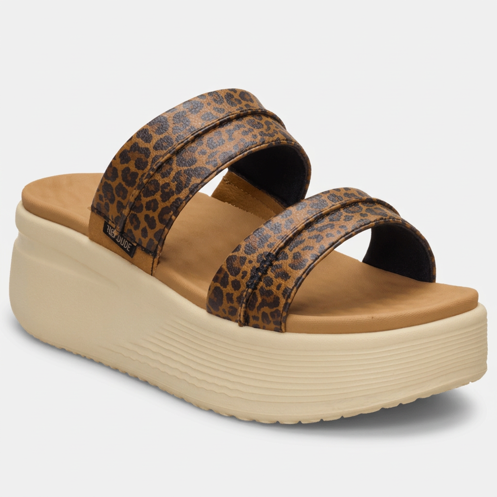 Women's Platform Slide Sandal with Memory Foam Straps