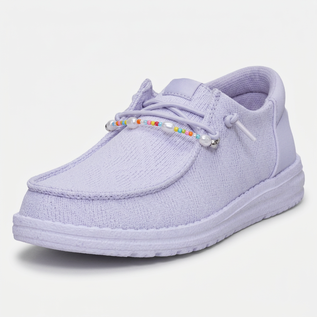 Funk Mesh Beaded Lace Casual Shoes For Women