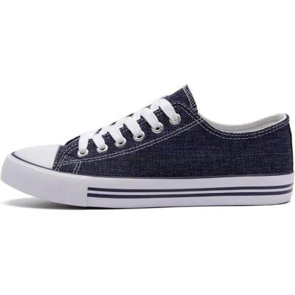 Mono Canvas Sneakers With Lace Up Detail - The Boston Boots