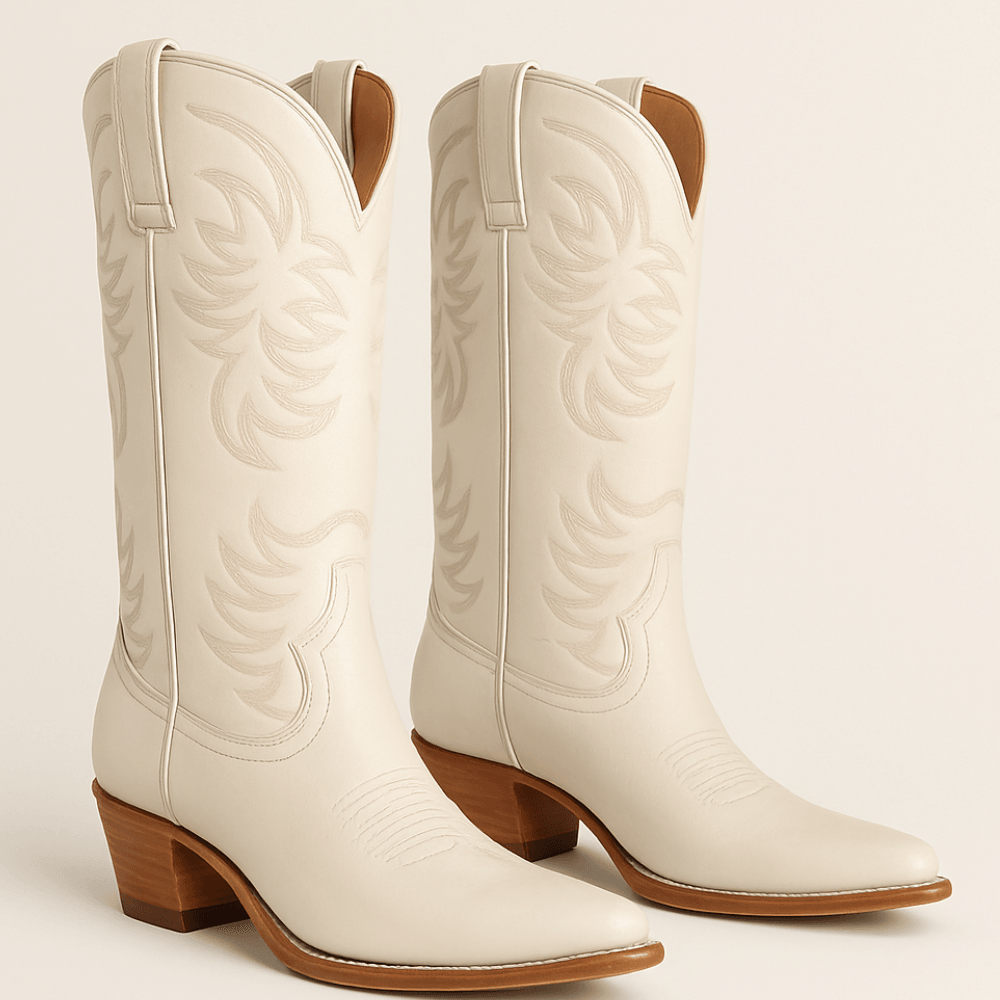 The Annie Embroidered Cowgirl Boots-The Boston Boots