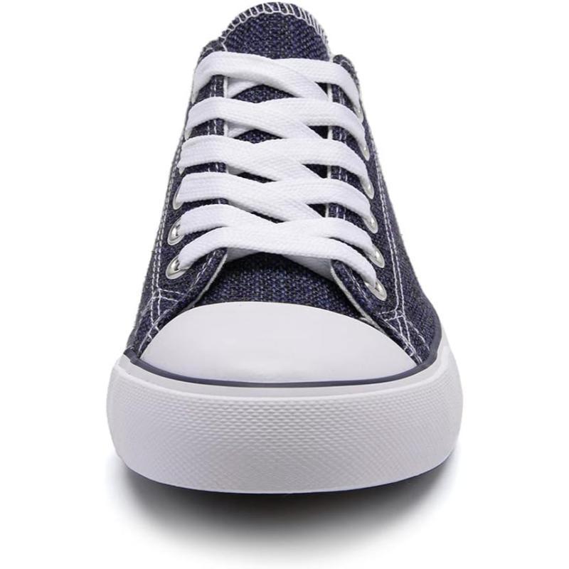 Mono Canvas Sneakers With Lace Up Detail - The Boston Boots