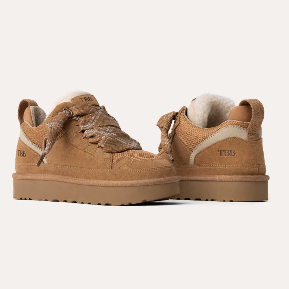 Comfortable Low Top Platform Sneakers With Suede Upper And Cushioned Sole