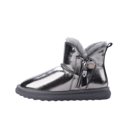 Fur Lined Ankle Short Casual Leather Boots - The Boston Boots