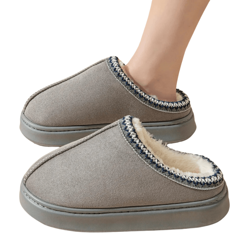 Cozy Faux Fur Lined Winter Slippers - The Boston Boots