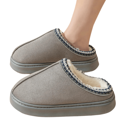 Cozy Faux Fur Lined Winter Slippers - The Boston Boots