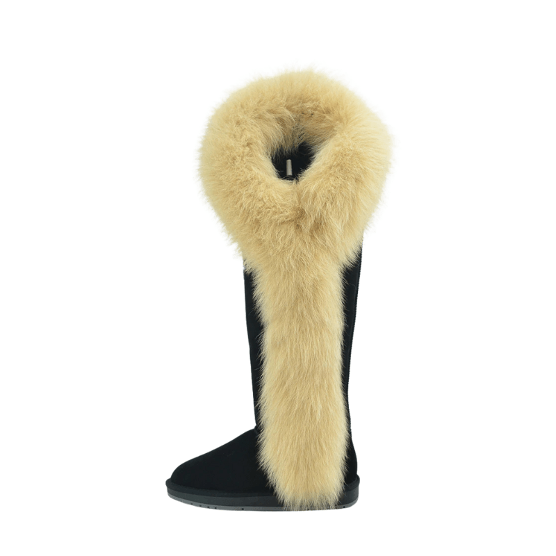 Leather High Over The Knee Snow Boots - The Boston Boots